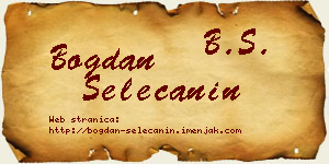 Bogdan Selečanin vizit kartica